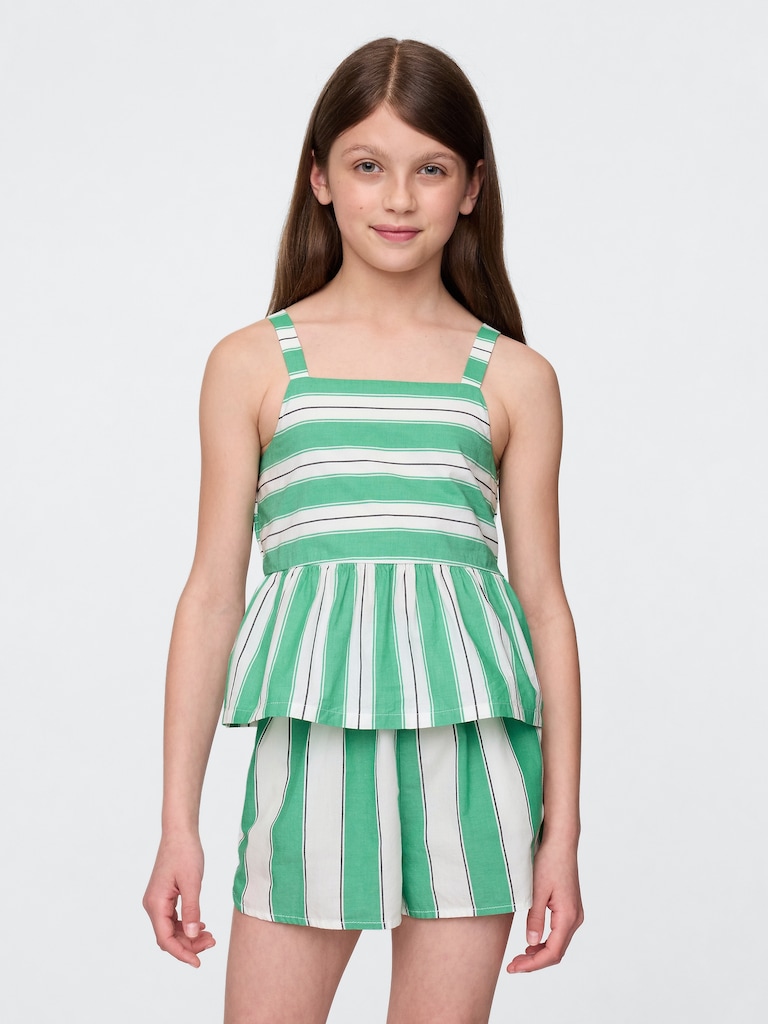 Kids Poplin Peplum Top