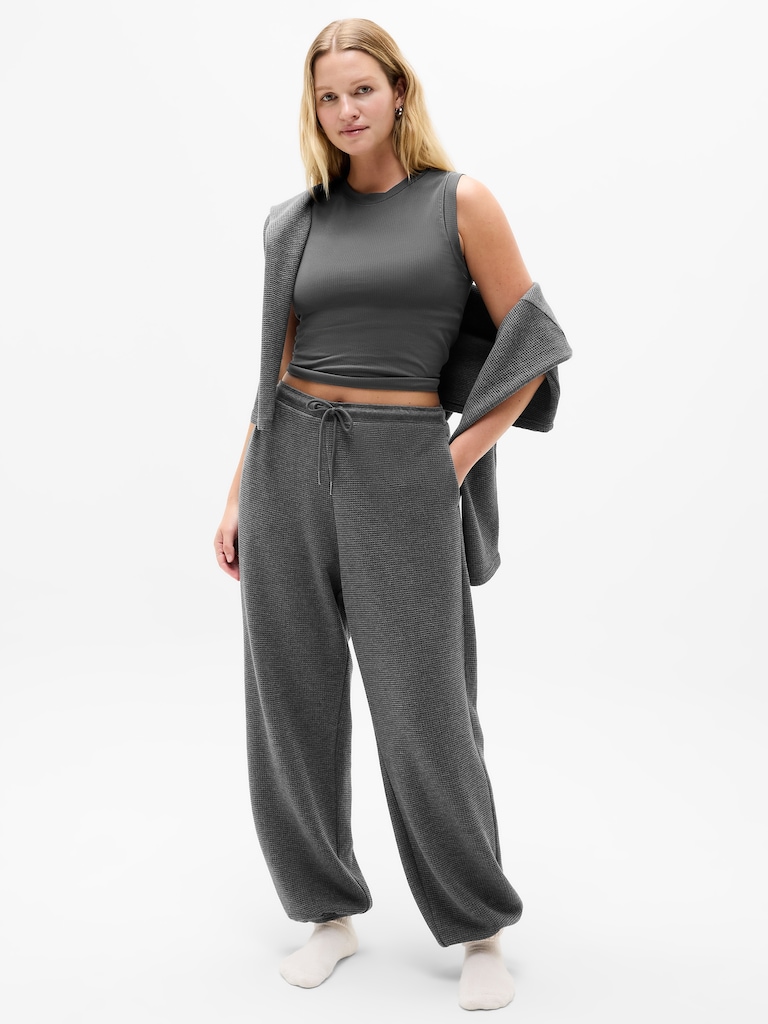 Tranquil Mid Rise Waffle Jogger