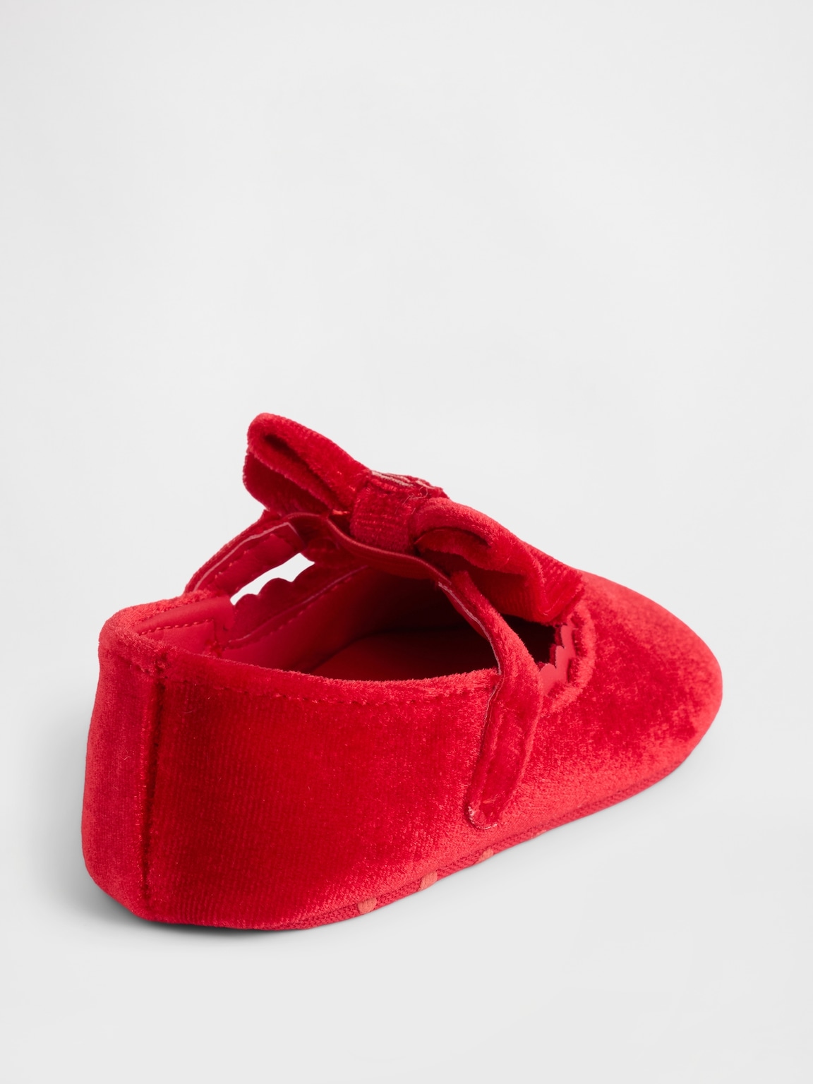 Baby Velvet Bow Mary Jane Flats