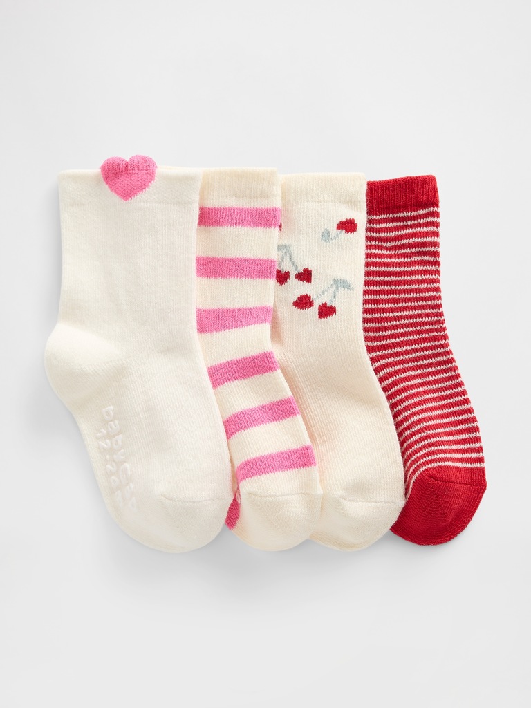 Baby & Toddler Crew Socks (4-Pack)