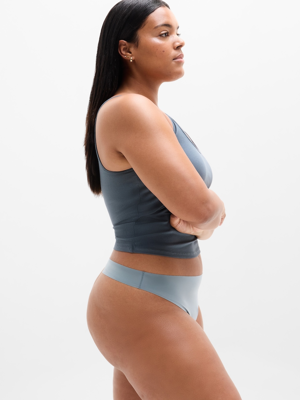 V-Neck Hardware One-Piece Swimsuit