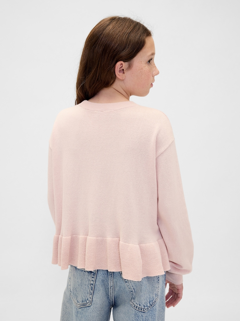 Kids Relaxed Peplum Sweater