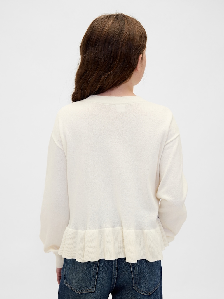 Kids Relaxed Peplum Sweater