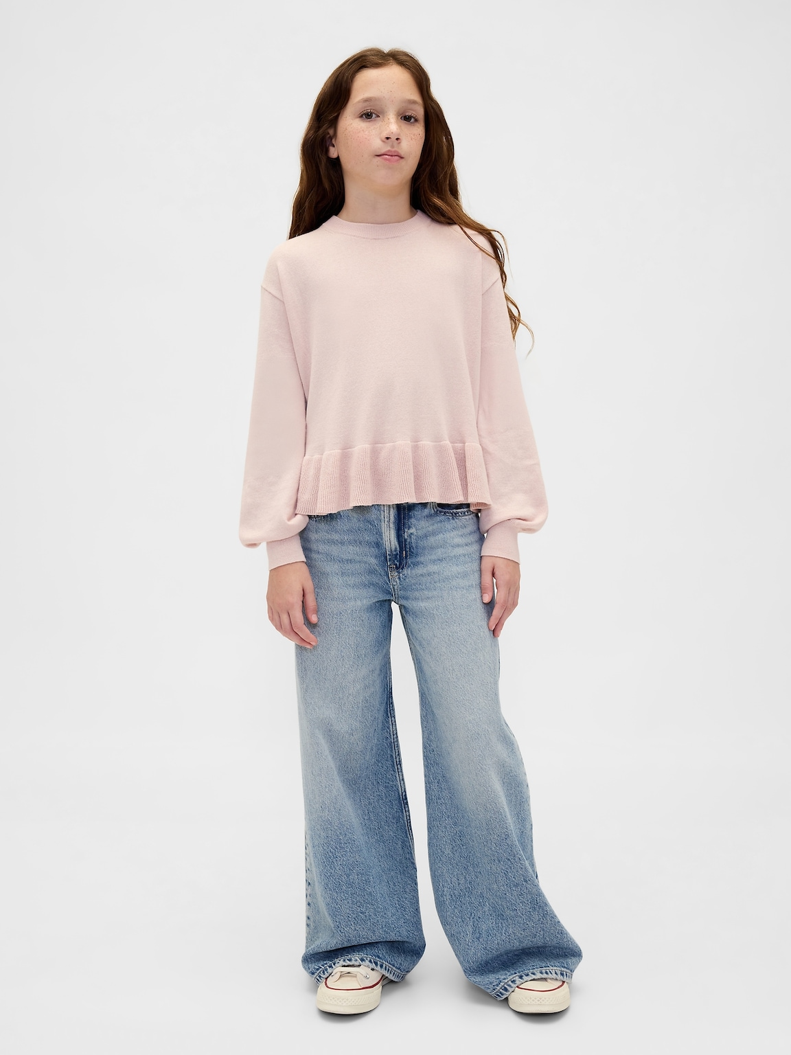 Kids Relaxed Peplum Sweater