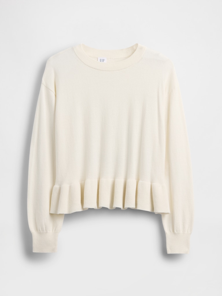 Kids Relaxed Peplum Sweater