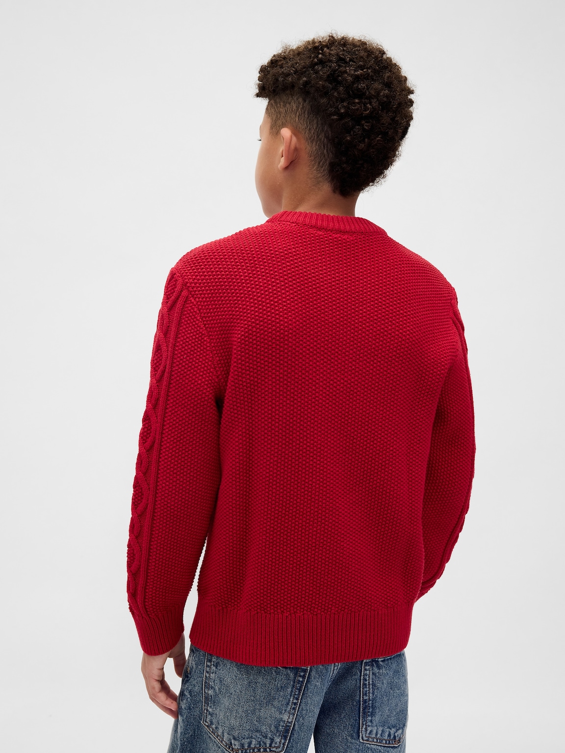 Kids Cable-Knit Crewneck Sweater