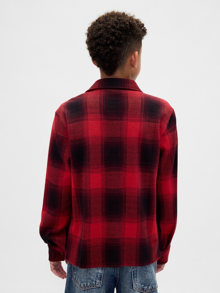 Kids Plaid Button-Front Shirt