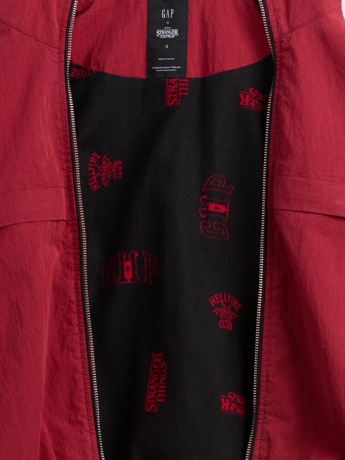 Stranger Things Flannel-Lined Track Jacket