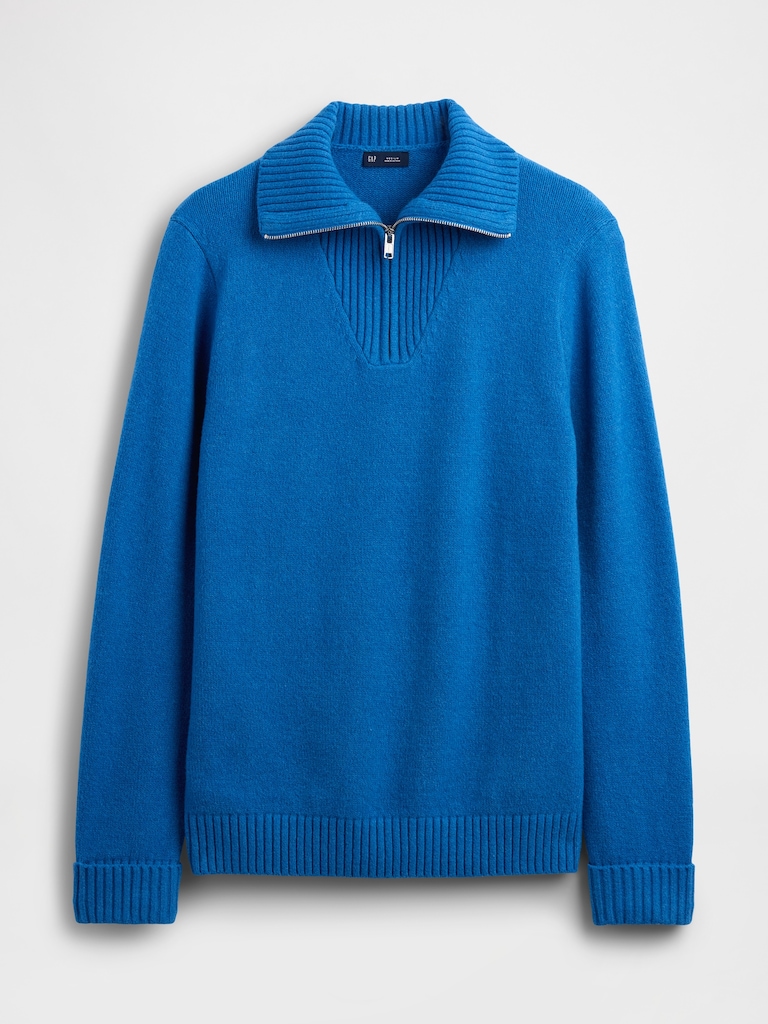 CashSoft Quarter-Zip Pullover Sweater