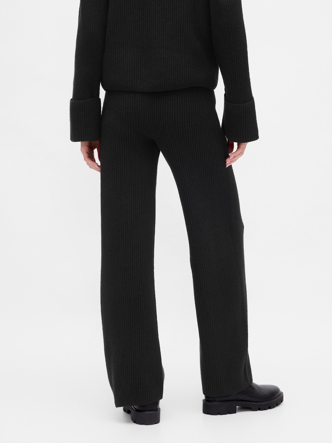 CashSoft Shaker-Stitch Sweater Pants