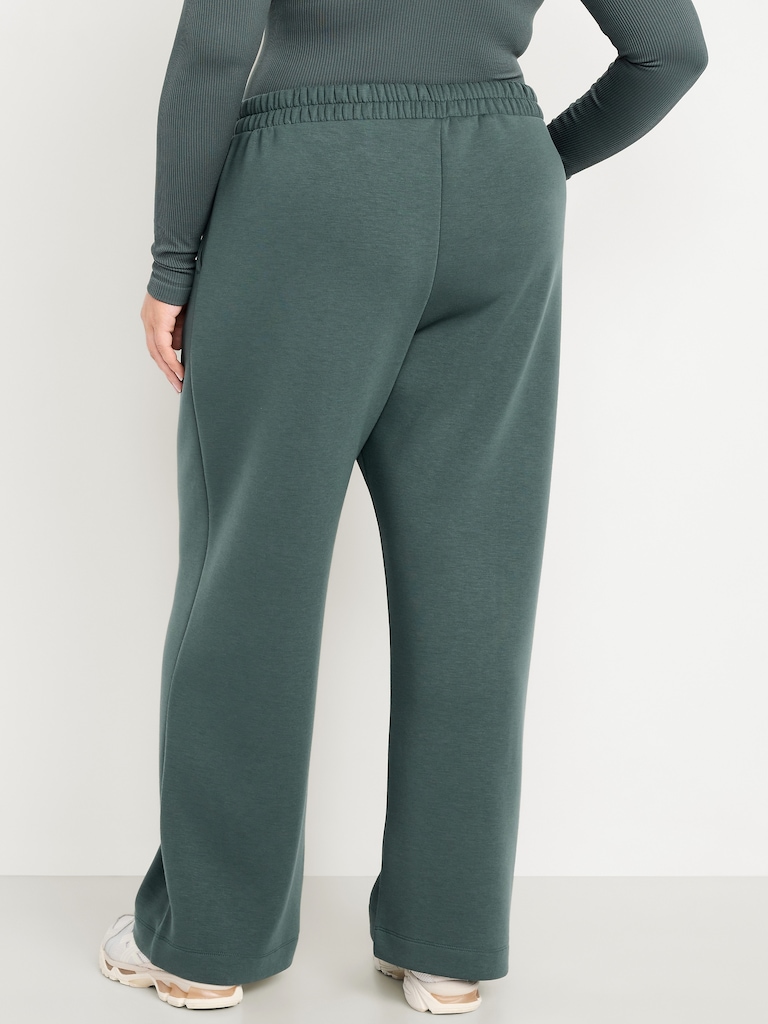 High-Waisted Bounce Fleece Wide-Leg Sweatpants
