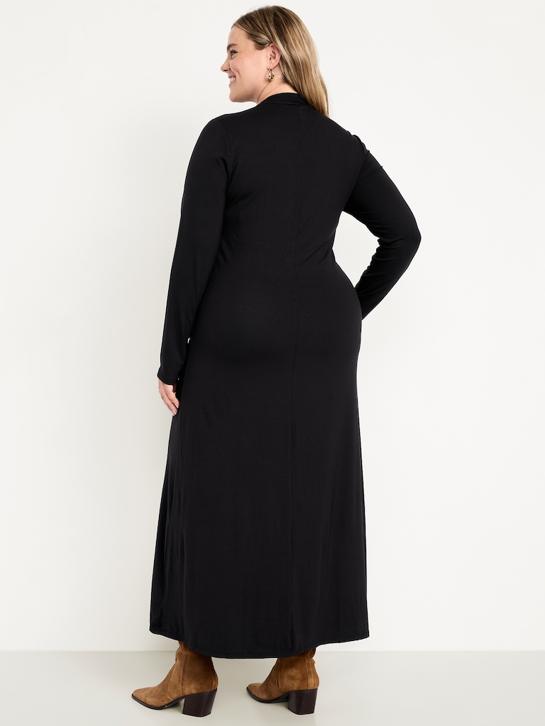 Mock Neck Maxi Dress
