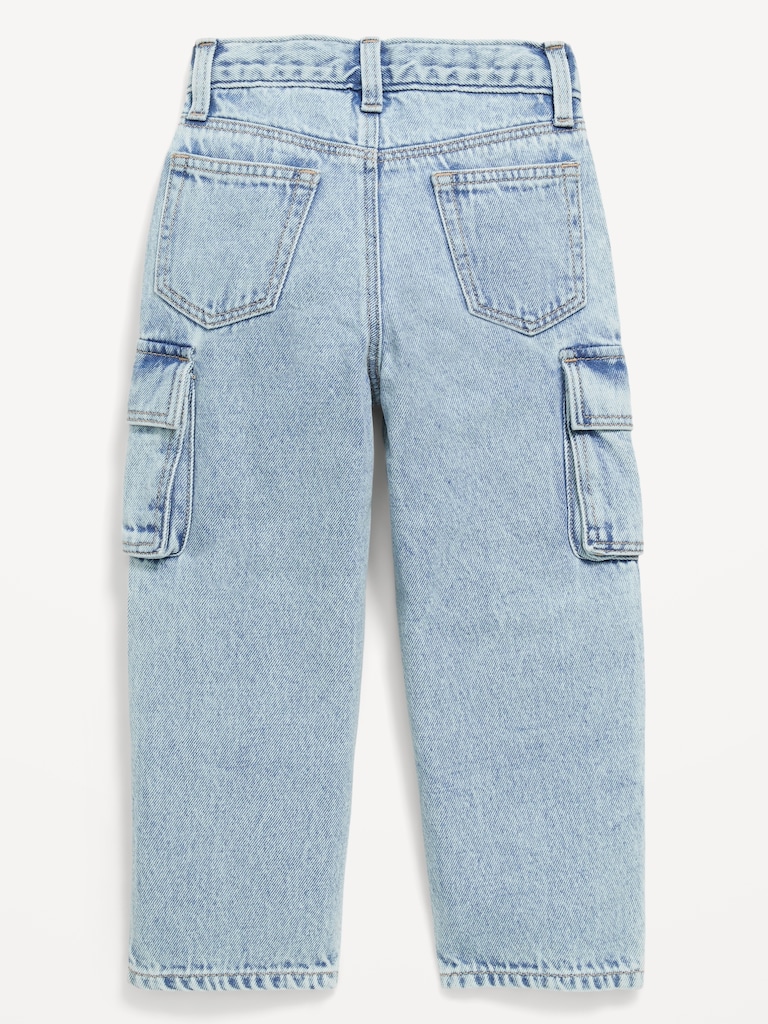 Baggy Barrel-Leg Cargo Jeans for Toddler Boys