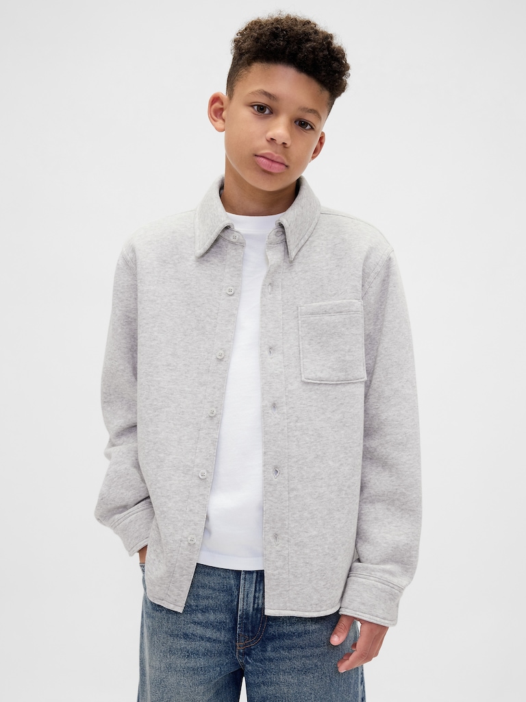 Kids Cozy Button-Front Shirt