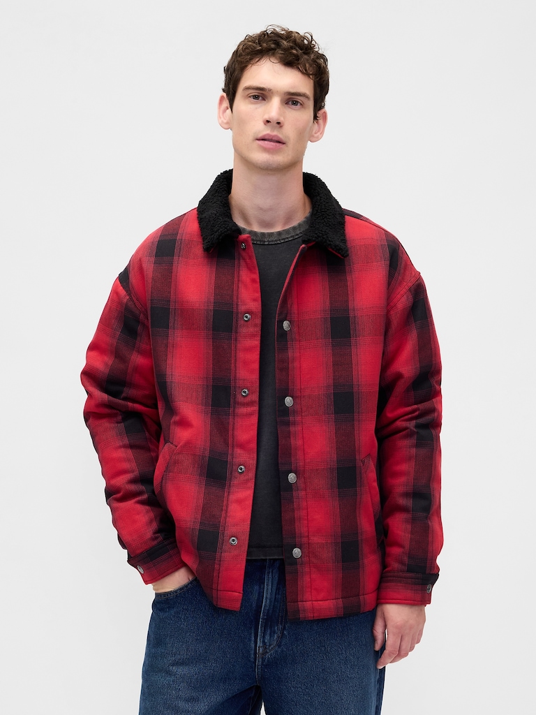 Stranger Things Adult Sherpa-Lined Shirt Jacket