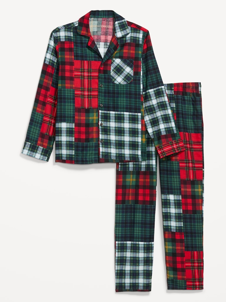 Printed Flannel Pajama Set for Men