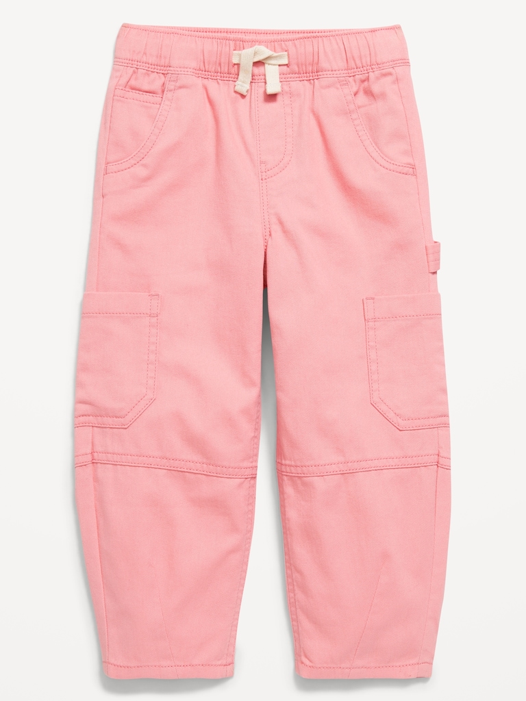 Pull-On Baggy Barrel-Leg Cargo Pants for Toddler Girls