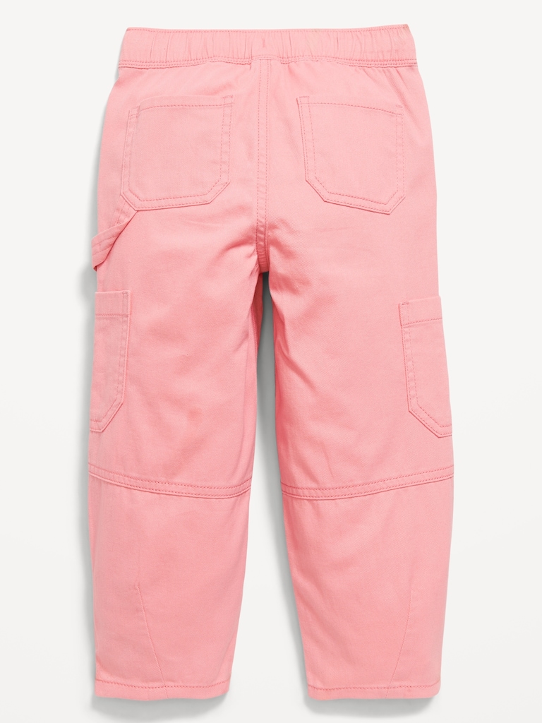 Pull-On Baggy Barrel-Leg Cargo Pants for Toddler Girls