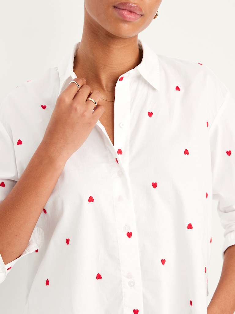 Cropped Button-Down Shirt