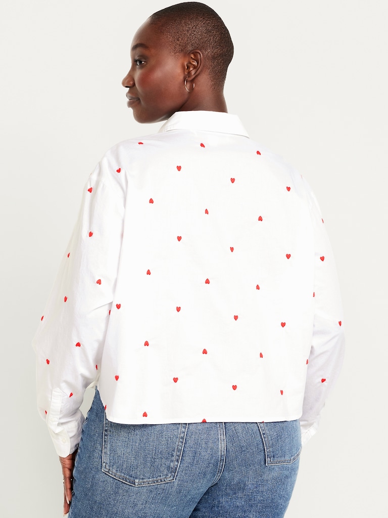 Cropped Button-Down Shirt