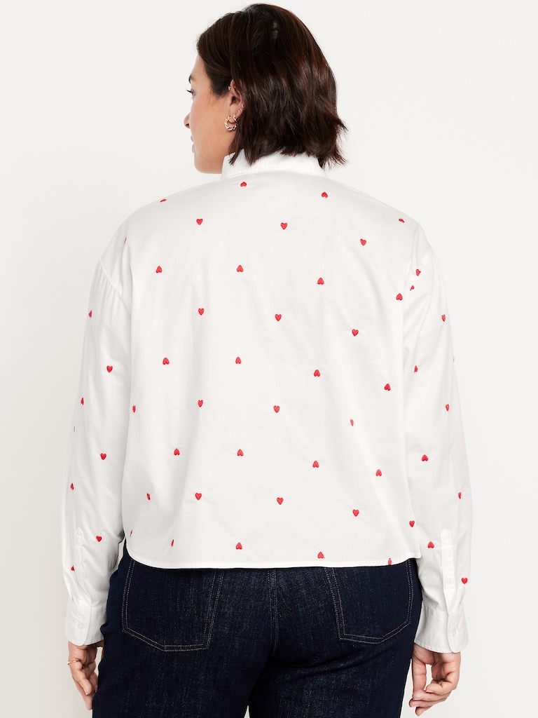 Cropped Button-Down Shirt