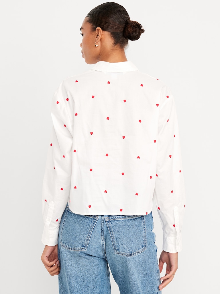 Cropped Button-Down Shirt