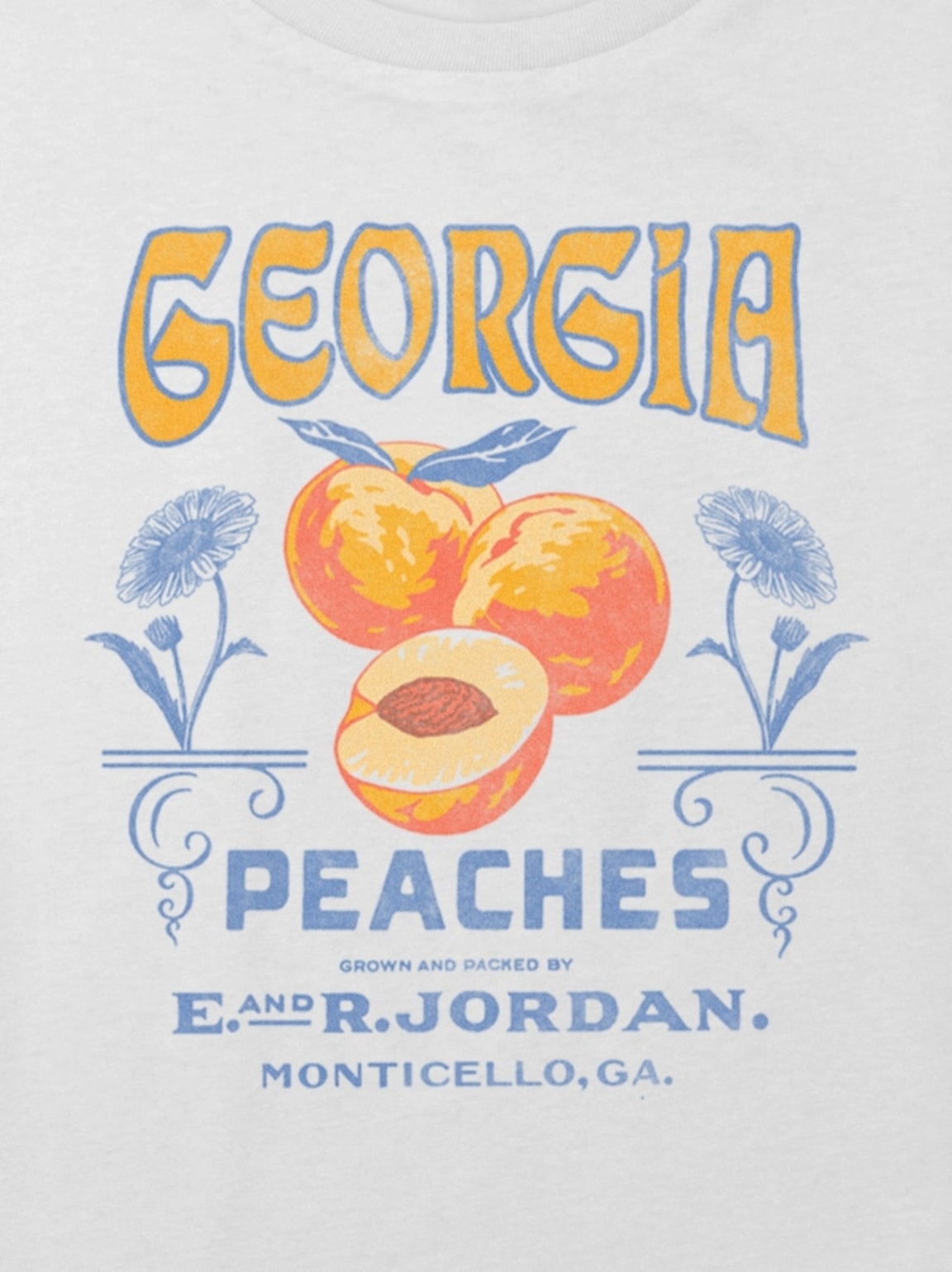 Kids Georgia Peaches Graphic Boxy Crop Tee