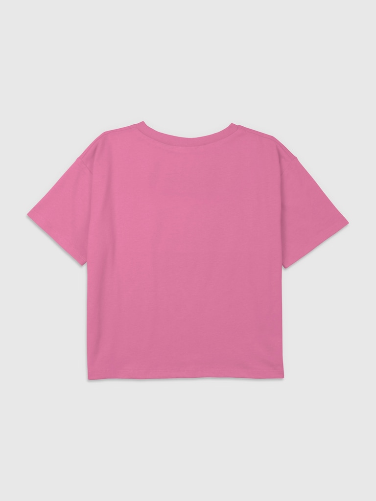 Kids Monet Garden Painting Graphic Boxy Crop Tee