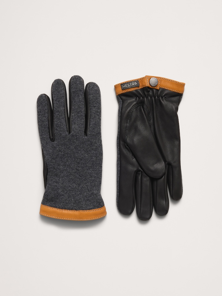 Deerskin Leather & Wool Tricot Gloves by Hestra