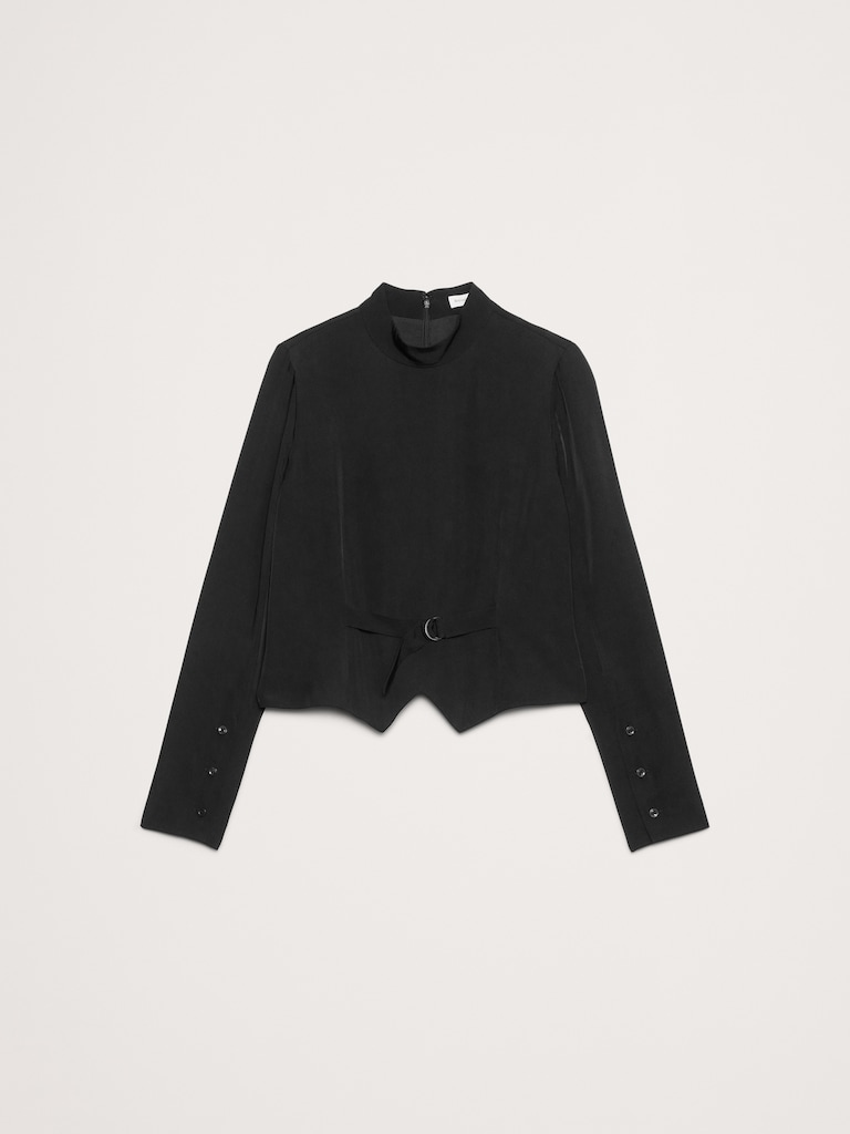 Drapey Mock-Neck Top