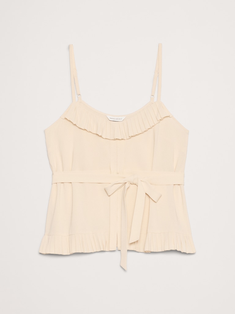 Georgette Ruffle Tank