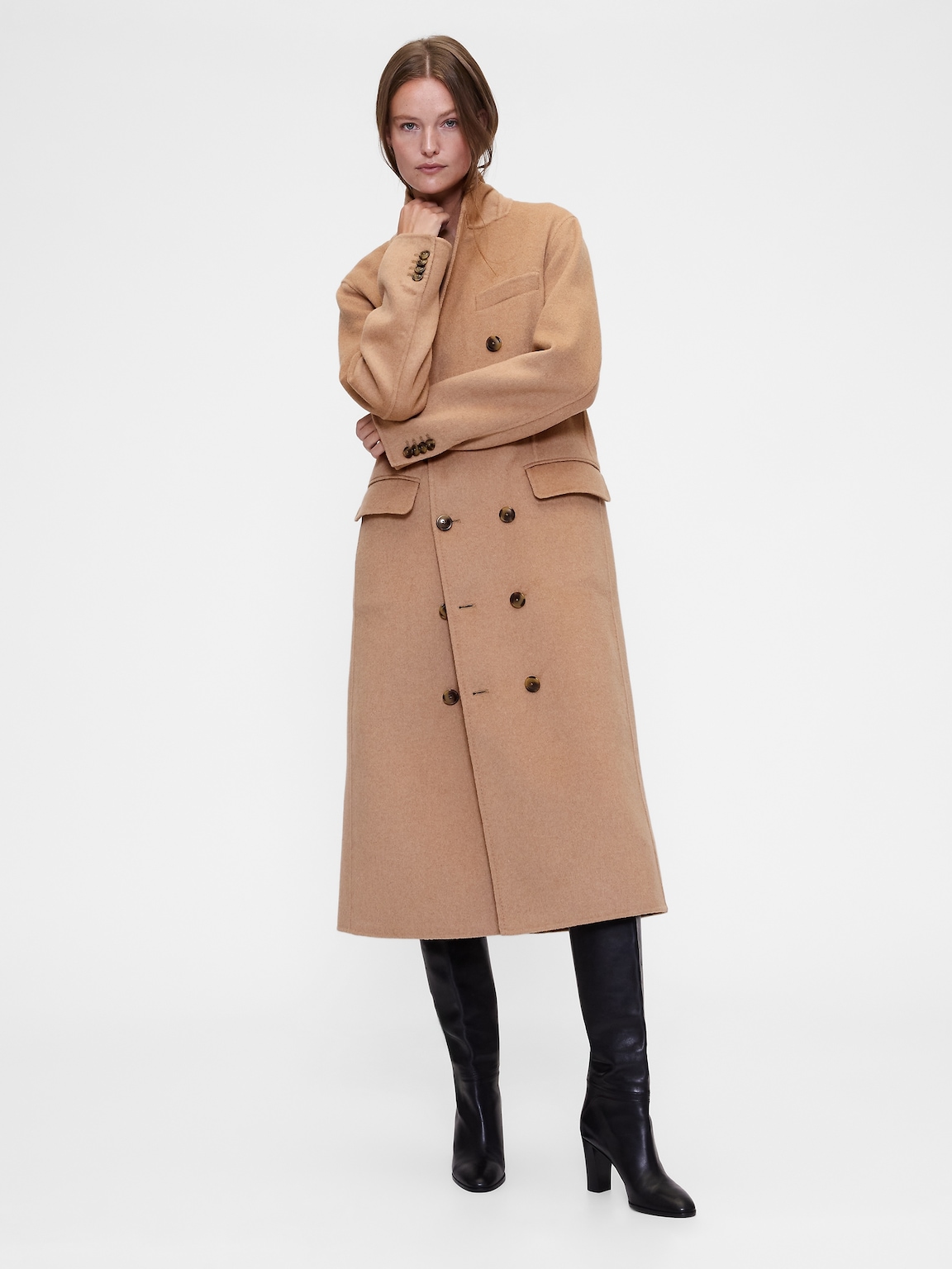 GapStudio Adult Wool-Blend Double-Breasted Coat