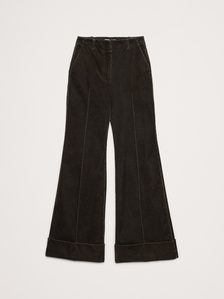 High-Rise Super Flare Flocked Pant