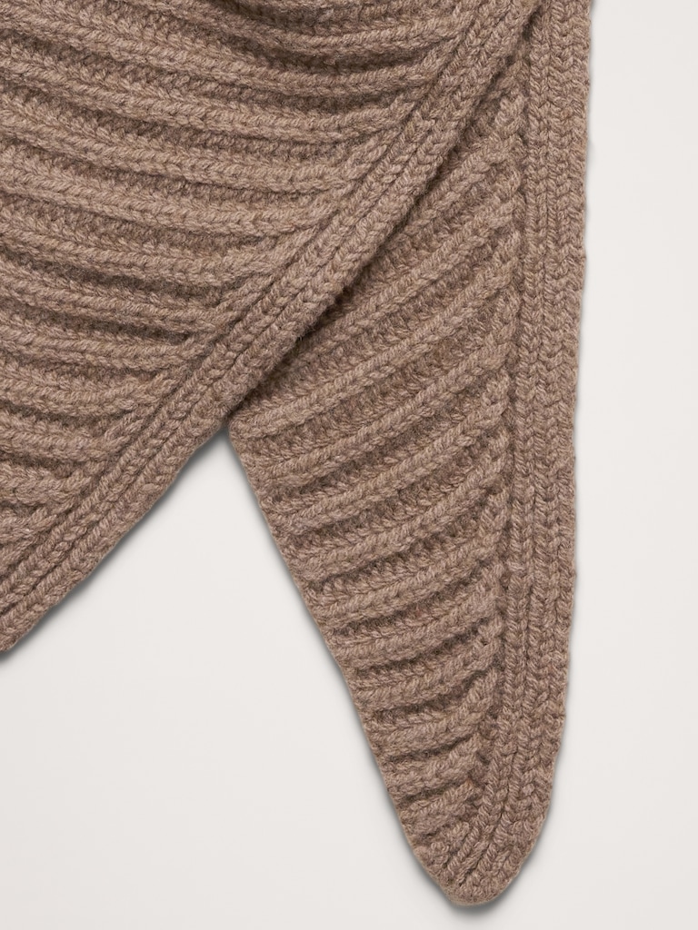 Merino-Cotton Triangle Scarf