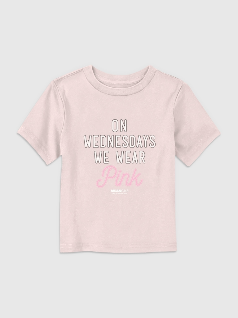 Toddler Mean Girls On Wednesdays We Wear Pink Graphic Tee