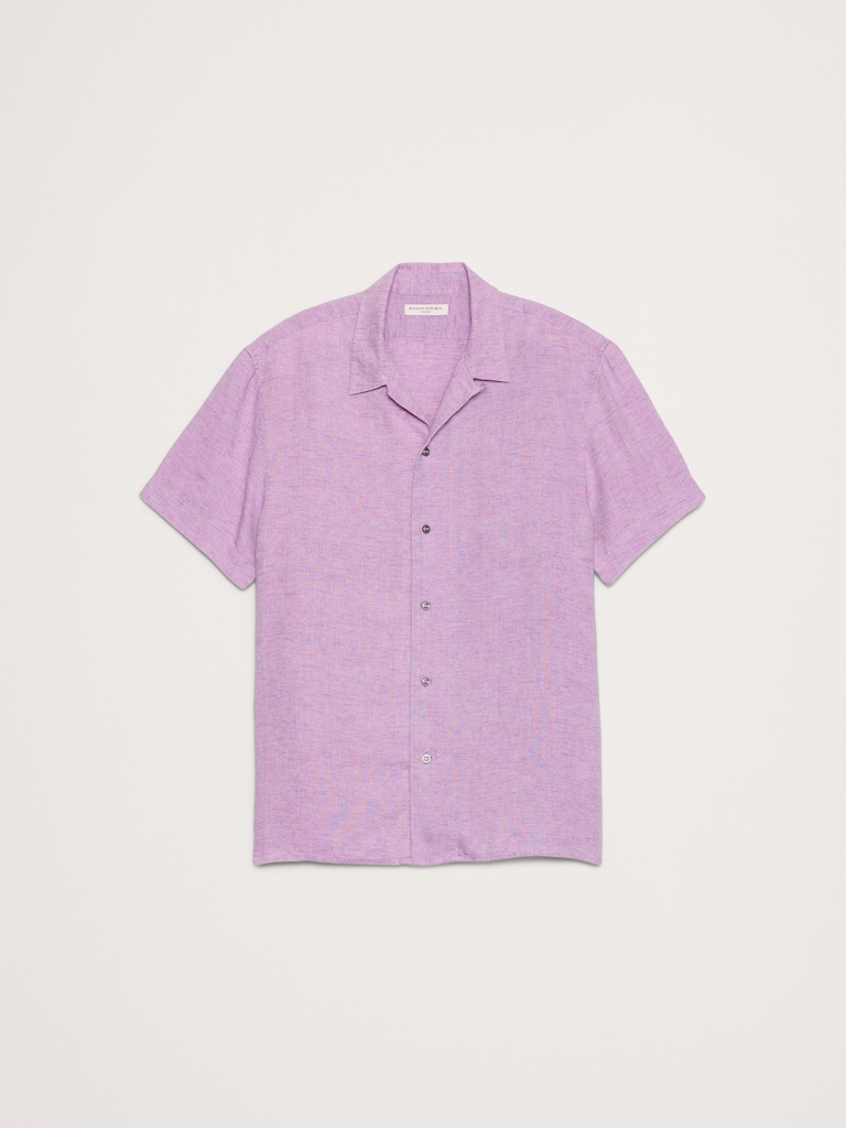 Standard-Fit Linen Resort Shirt