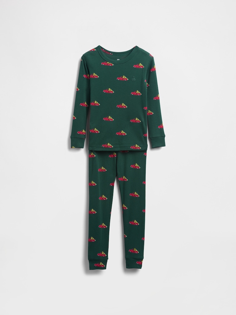 Kids & Baby Organic Brushed Cotton Holiday PJ Set