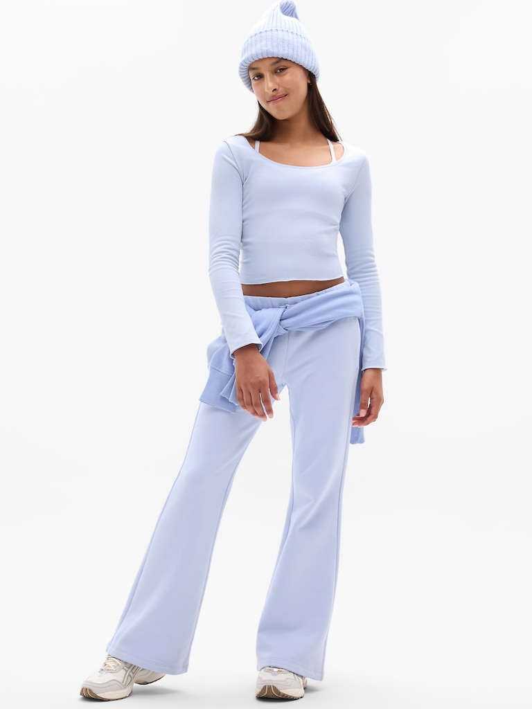 Athleta Girl Rise Above Rib Shimmer Top