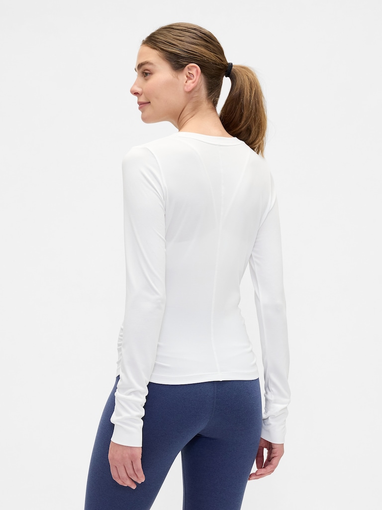 GapFit Brushed Jersey Ruched T-Shirt