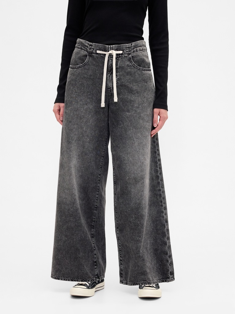 Mid Rise Pull-On SuperLight Baggy Jeans