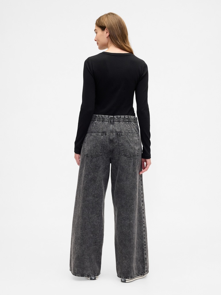Mid Rise Pull-On SuperLight Baggy Jeans