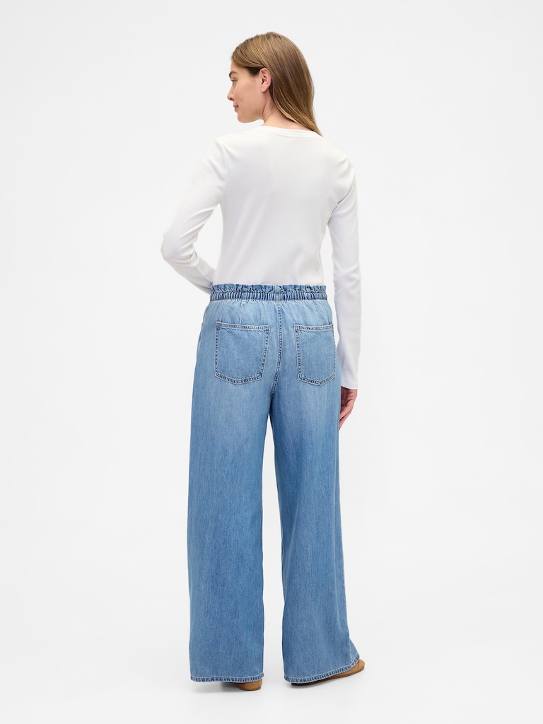 Mid Rise Pull-On SuperLight Baggy Jeans