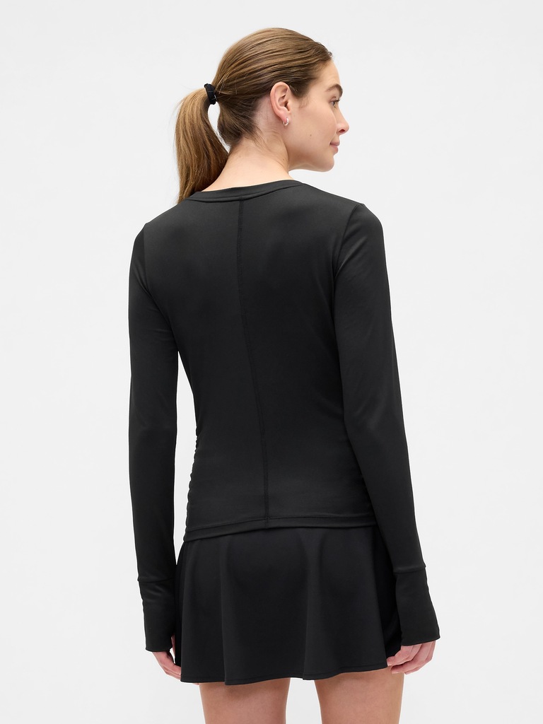 GapFit Brushed Jersey Ruched T-Shirt