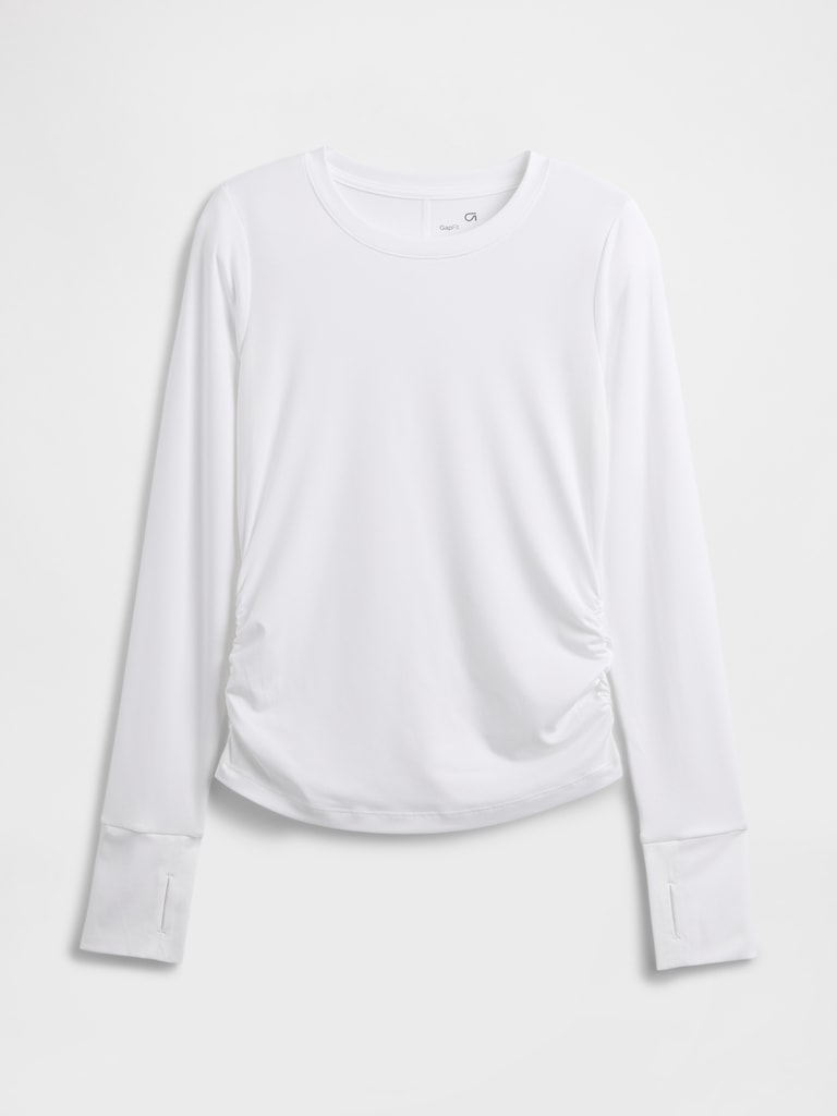GapFit Brushed Jersey Ruched T-Shirt