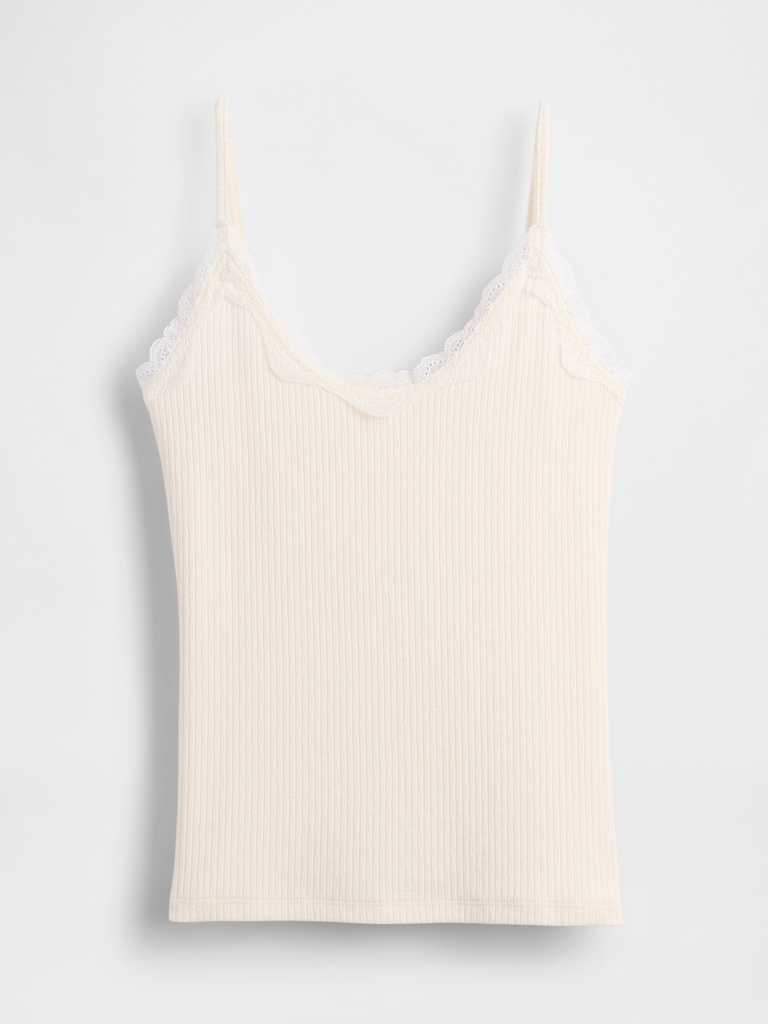 Lace-Trim Pointelle Cami