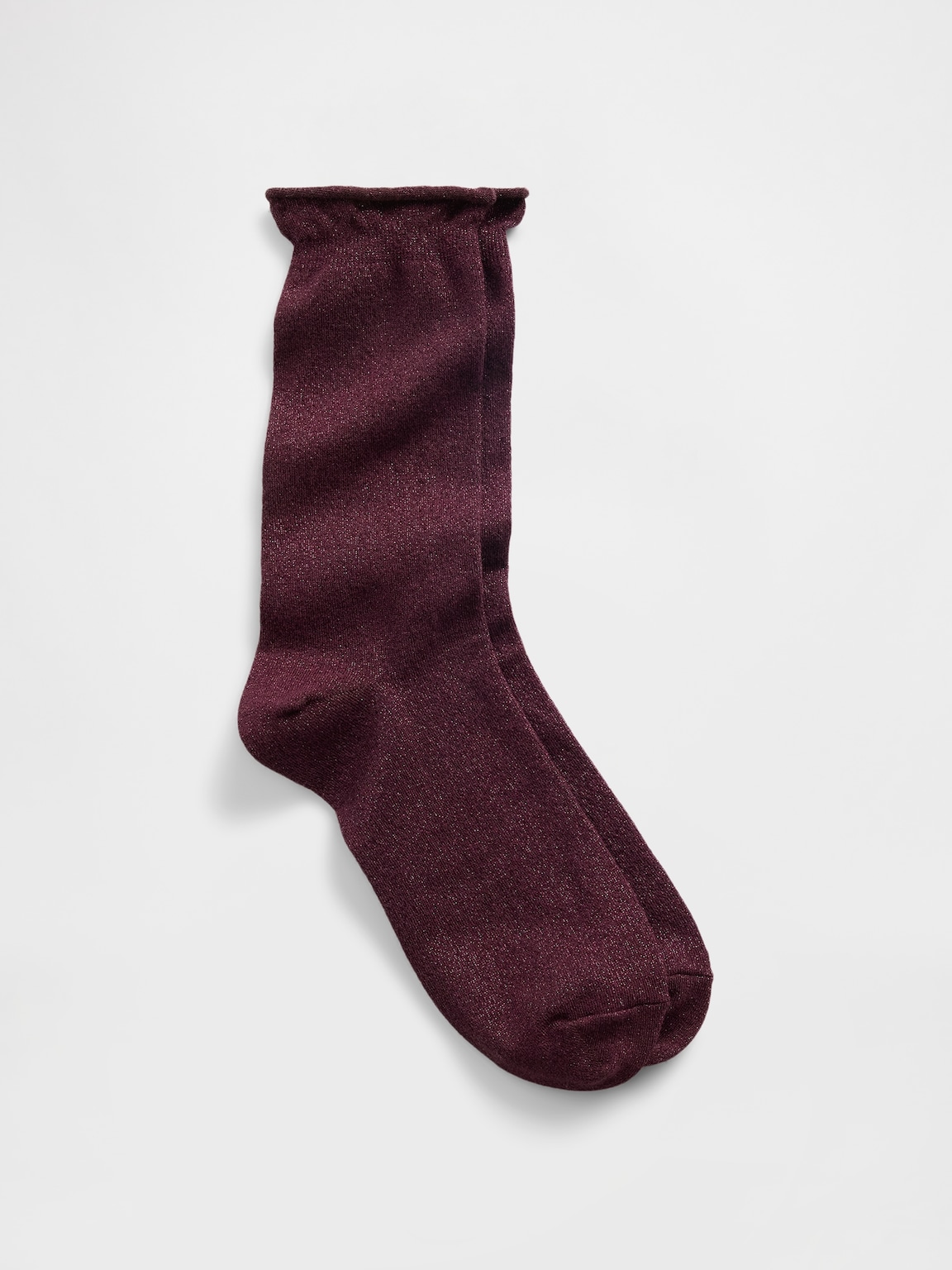 Shimmer Ruffle Crew Socks