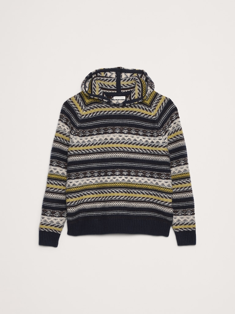 Fairisle Merino-Blend Sweater Hoodie
