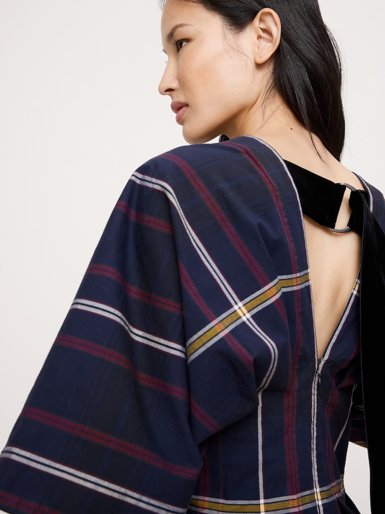 Stretch-Cotton Pleated Top