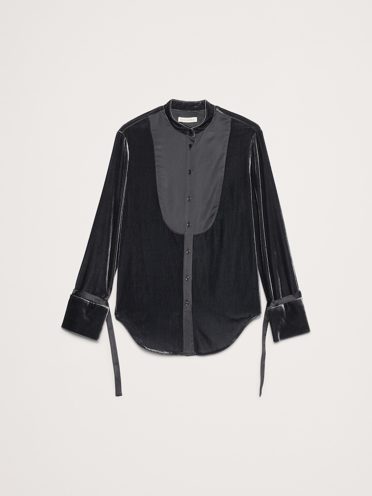 Velvet Tuxedo Shirt