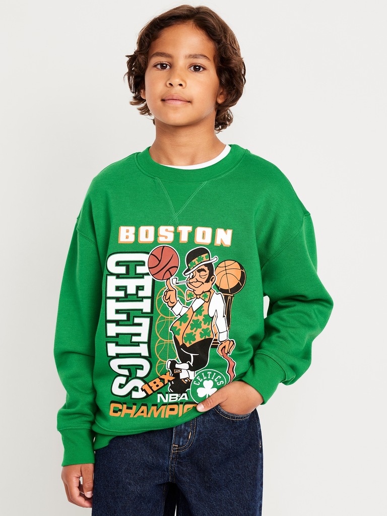 NBA© Boston Celtics© Oversized Gender-Neutral Sweatshirt for Kids